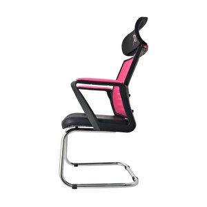 Xfly Metal Ayaklı Oyuncu Koltuğu - Pembe File - 2400j0545
