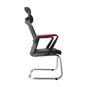 Xfly Metal Ayaklı Oyuncu Koltuğu - Pembe File - 2400j0545