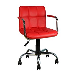 Bürocci Carla Çalışma Koltuğu-kırmızı Deri-9503d0116 Kırmızı