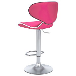 Bürocci Zen Bar Taburesi - Gül Kurusu Modern Deri Metal Ayaklı Yüksek Tezgah Sandalyesi - 9549s0490 Gül Kurusu