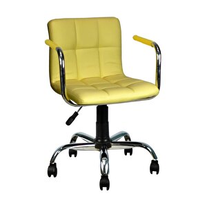 Bürocci Carla Çalışma Koltuğu-krem Deri-9503d0115