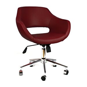 Bürocci Viva Metal Ayaklı Çalışma Koltuğu-bordo-2021a0102 Bordo