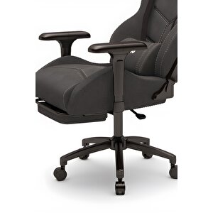 Zio Venom Xl Profesyonel Oyuncu Koltuğu - Antrasit Kumaş  - Visco Oturak, 4d Kol, Ayak Uzatma