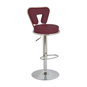 Bürocci Virago Bar Sandalyesi - Bordo Deri - 9540s0102 Bordo
