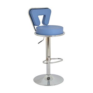 Bürocci Virago Bar Sandalyesi - Mavi Deri - 9540s0119 Mavi