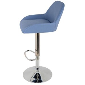 Bürocci Texas Bar Taburesi - Mavi Deri - 9506s0119