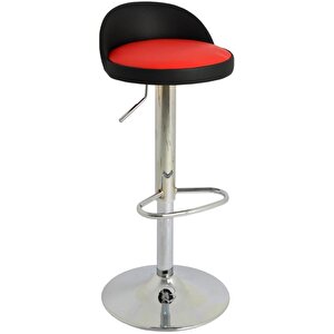 Bürocci Jack Bar Sandalyesi - Kırmızı Deri - 9560s0116 Kırmızı