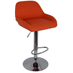 Bürocci Texas Bar Taburesi - Turuncu Deri - 9506s0123 Turuncu