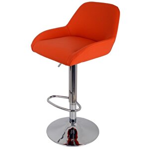 Bürocci Texas Bar Taburesi - Turuncu Deri - 9506s0123 Turuncu