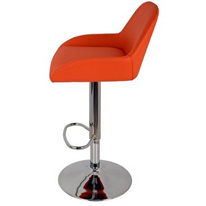 Bürocci Texas Bar Taburesi - Turuncu Deri - 9506s0123