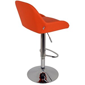 Bürocci Texas Bar Taburesi - Turuncu Deri - 9506s0123
