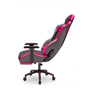 Zio Venom Xl Profesyonel Oyuncu Koltuğu - Antrasit / Pembe - Visco Oturak, 4d Kol, Ayak Uzatma