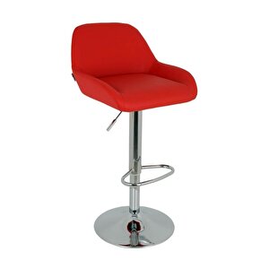 Bürocci Texas Bar Taburesi - Kırmızı Deri - 9506s0116 Kırmızı