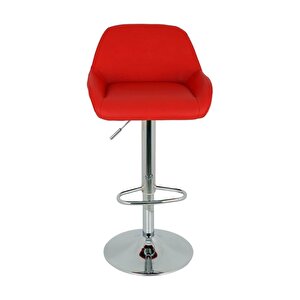 Bürocci Texas Bar Taburesi - Kırmızı Deri - 9506s0116 Kırmızı