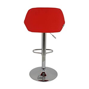 Bürocci Texas Bar Taburesi - Kırmızı Deri - 9506s0116