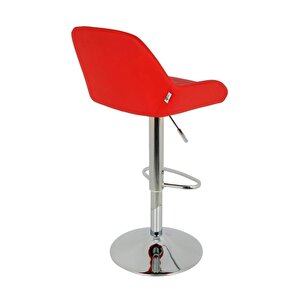 Bürocci Texas Bar Taburesi - Kırmızı Deri - 9506s0116