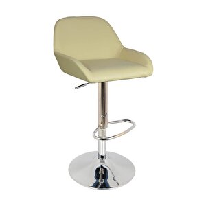 Bürocci Texas Bar Taburesi - Krem Deri - 9506s0115 Krem