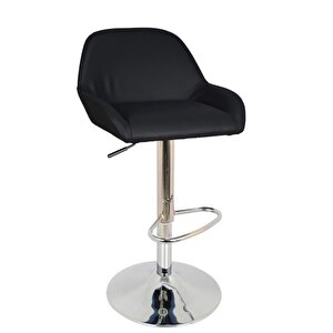 Bürocci Texas Bar Taburesi - Siyah Deri - 9506s0101 Siyah