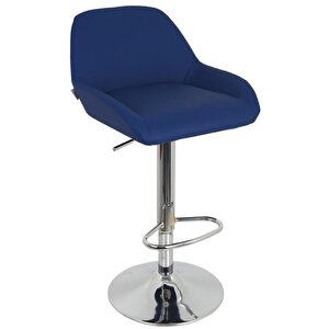Bürocci Texas Bar Taburesi - Lacivert Deri - 9506s0103 Lacivert