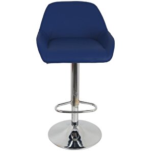 Bürocci Texas Bar Taburesi - Lacivert Deri - 9506s0103 Lacivert