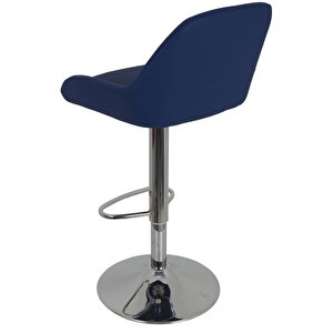 Bürocci Texas Bar Taburesi - Lacivert Deri - 9506s0103