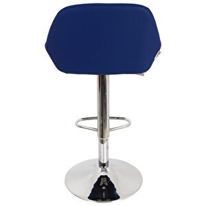 Bürocci Texas Bar Taburesi - Lacivert Deri - 9506s0103
