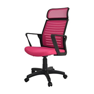 Bürocci Likya Plastik Ayaklı Çalışma Koltuğu-pembe File-2284b0548 Pembe