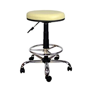 Bürocci Metal Ayaklı Yüksek Tabure-krem-2999t0115 Krem