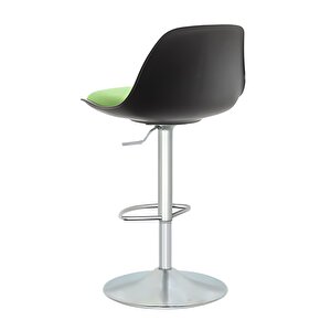 Bürocci Nadya Bar Sandalyesi - Yeşil Deri - Metal Ayaklı Bar Taburesi - 9537s0110 Yeşil