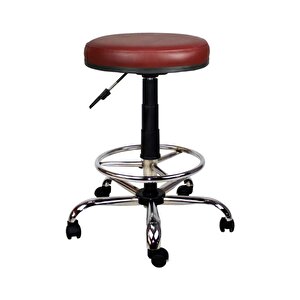 Bürocci Metal Ayaklı Yüksek Tabure-bordo-2999t0102 Bordo
