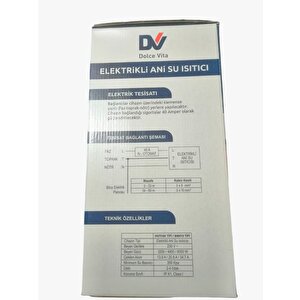 Dolce Vita Mt8000 Banyo Ve Mutfak Uyumlu Şofben 6mt Kablolu Tam Takım Set