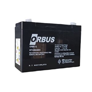 Akü 6 Volt 12 Amper Orbus Orb6-12 ( 150x50x94mm)