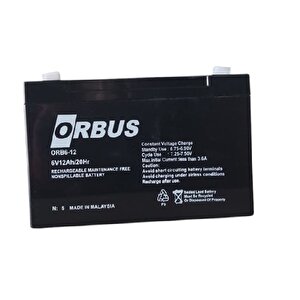 Akü 6 Volt 12 Amper Orbus Orb6-12 ( 150x50x94mm)