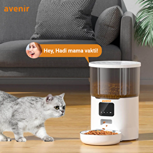 Hm-260 Wifi Sesli Otomatik Kedi Mama Kabı Uygulama Kontrollü