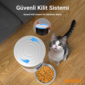 Hm-260 Wifi Sesli Otomatik Kedi Mama Kabı Uygulama Kontrollü