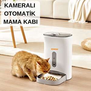 Av-f11c Kameralı Ve Sesli Otomatik Akıllı Kedi Köpek Mama Kabı App Kontrol Smart Feeder