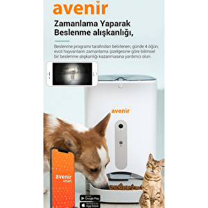 Av-f11c Kameralı Ve Sesli Otomatik Akıllı Kedi Köpek Mama Kabı App Kontrol Smart Feeder