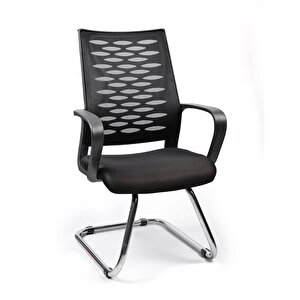 Deri Atlas Model Bekleme Veya Misafir Koltuğu Siyah