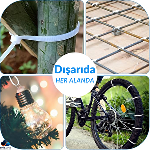 2.5x100 Mm Şeffaf Beyaz Plastik Kablo Bağı Klipsi Cırt Kelepçe 100 Adet (Min 20 Paket)