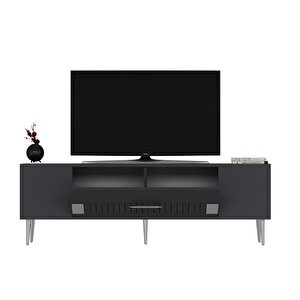 Pencap Tv Sehpası Tv Ünitesi Antrasit Gümüş