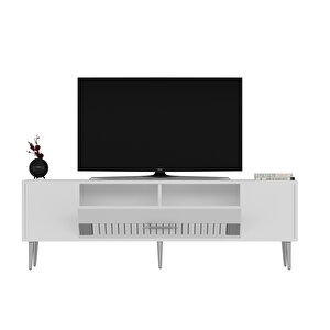 Pencap Tv Sehpası Tv Ünitesi Beyaz Gümüş