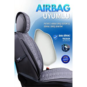 Citroen C3 Picasso 2+1 Parçalı Lüx Deri Oto Koltuk Kılıfı Ön Arka Takım Royal Füme