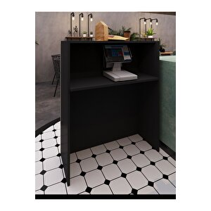 Festival Ledli Karşılama Bankosu - 90 Cm - Bl004-4-2 - Antrasit - Ceviz