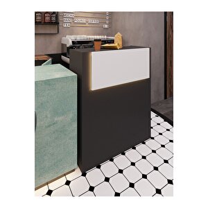 Festival Ledli Karşılama Bankosu - 90 Cm - Bl003-4-1 - Antrasit - Beyaz