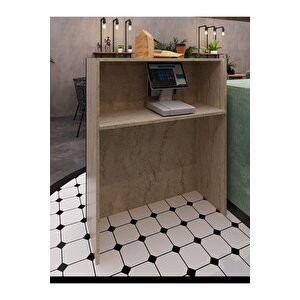 Festival Ledli Karşılama Bankosu - 90 Cm - Bl004-8-2 - Traverter - Ceviz