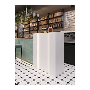 Festival Ledli Karşılama Bankosu - 90 Cm - Bl004-1-1 - Beyaz - Beyaz