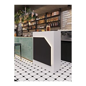 Festival Ledli Karşılama Bankosu - 90 Cm - Bl002-1-4 - Beyaz - Antrasit
