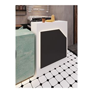 Festival Ledli Karşılama Bankosu - 90 Cm - Bl002-1-4 - Beyaz - Antrasit