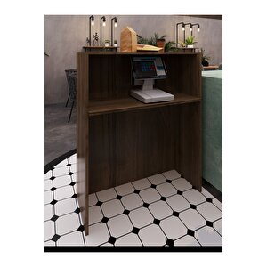 Festival Ledli Karşılama Bankosu - 90 Cm - Bl004-2-1 - Ceviz - Beyaz
