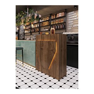 Festival Ledli Karşılama Bankosu - 90 Cm - Bl001-1-2 - Ceviz - Ceviz